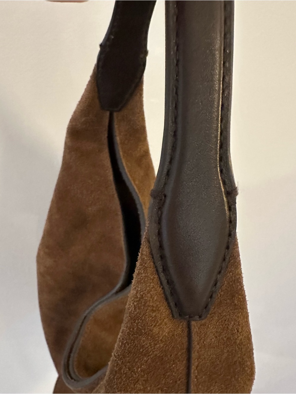 Madewell Mylie, soft grain, small shoulder bag, brown suede - Picture 9 of 12
